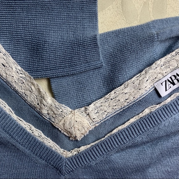 🆕Size M-Zara Women Blue Pullover Sweater - Picture 2 of 6